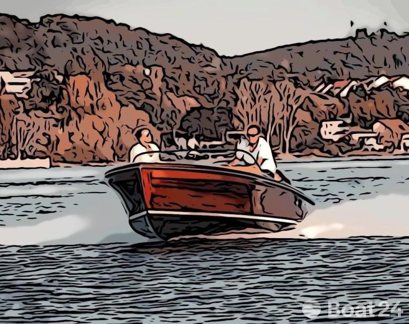 Beck Reichenau MAHAGONI MOTORBOOT EINZELSTÜCK VOLLHOLZ