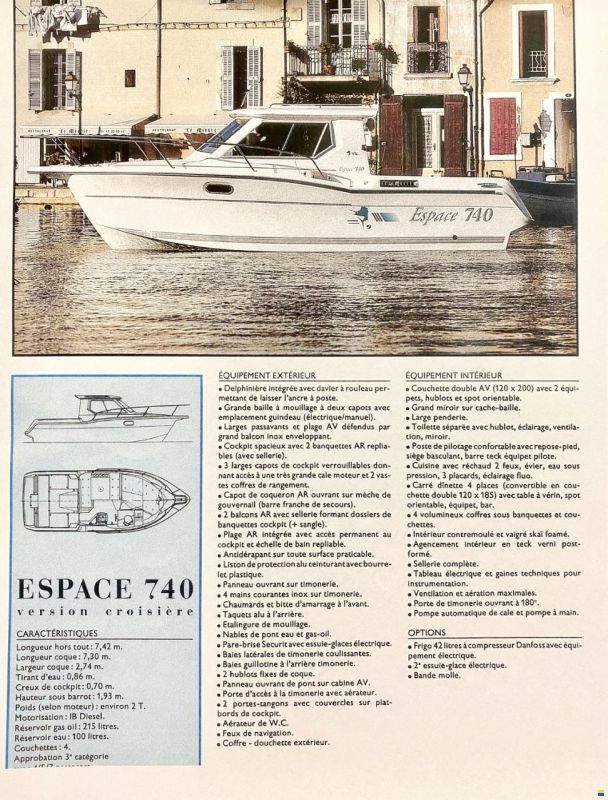 Ocqueteau ESPACE 740, Version Croisière