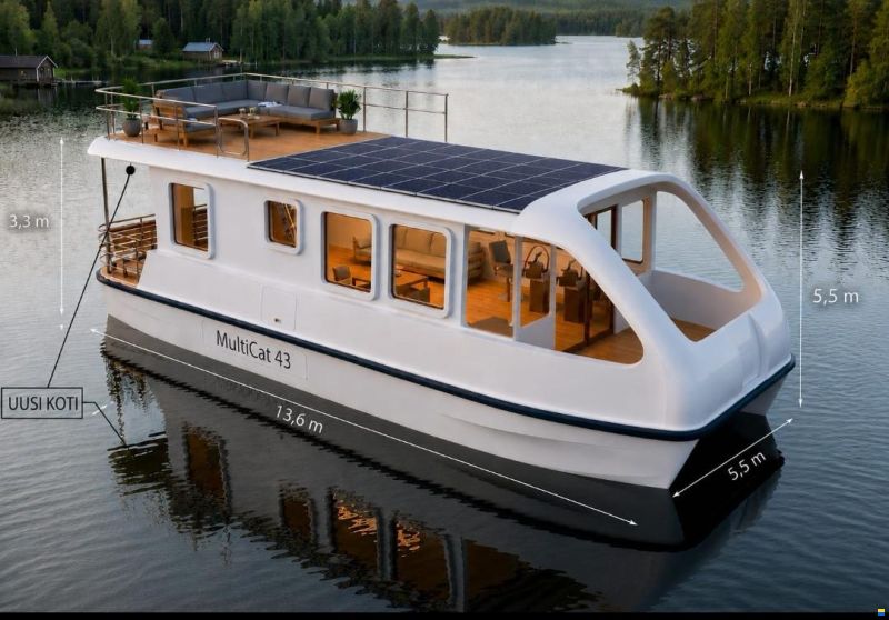 Husbåt Powercatamaran