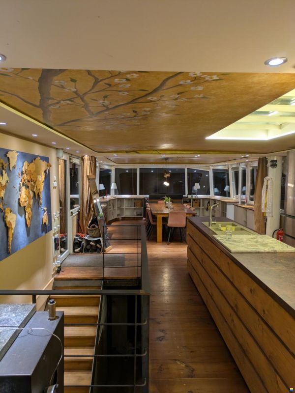 Hausboot Wohnschiff XXL 2 Stock 19,96 x