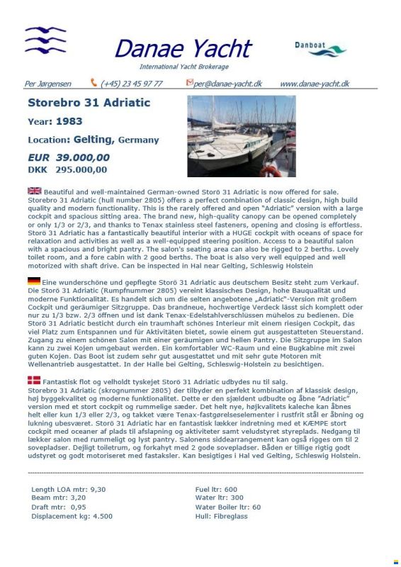 Storebro 31 Adriatic