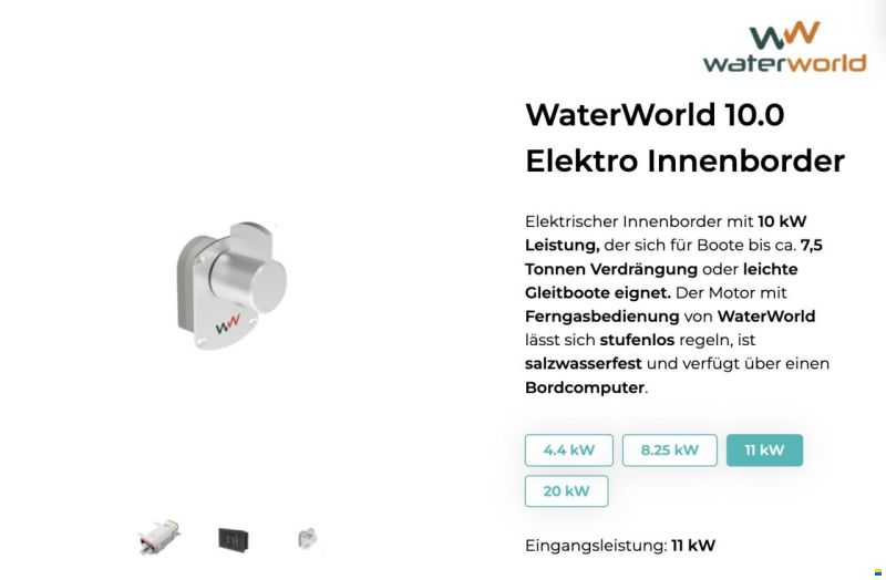 WaterWorld 10.0 Elektro Innenborder