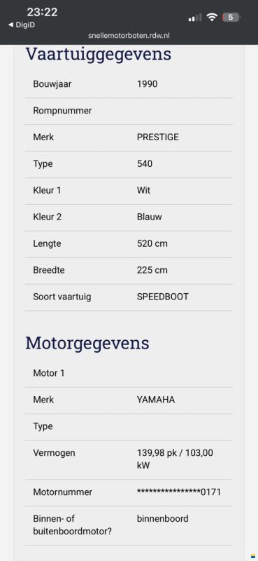 Prestige Speedboot
