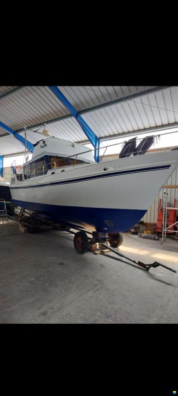 Gruno Motoryacht Stahlboot Verdr&auml;nger Fly