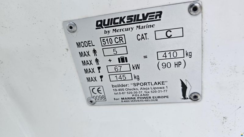 Quicksilver 510 Cabin 60 PS Mercury