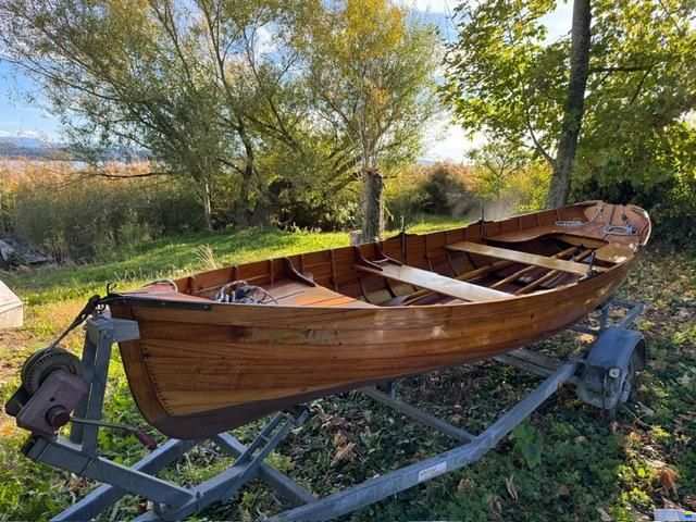 Furrer Klinker-Ruderboot Mahagoni Holz