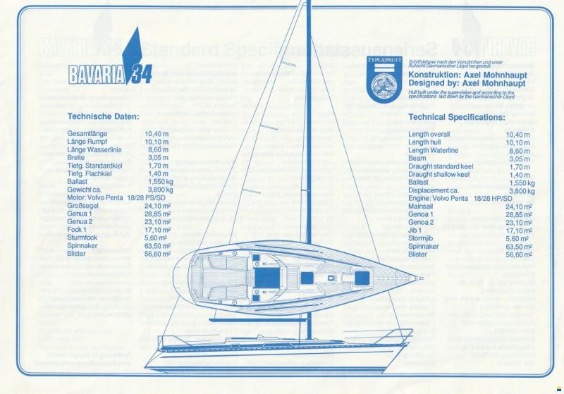Bavaria 34 (1987) mit Flachkiel