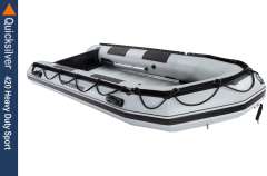 Quicksilver Inflatables 420 Heavy Duty Sport PVC AluBoden Sammenleggbar oppblåsbar båt