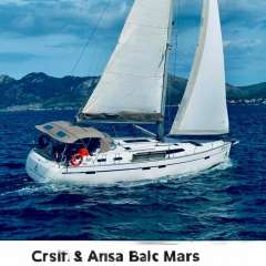 Sailing Bavaria 51 Cruiser 2019 on open sea under clear blue sky.