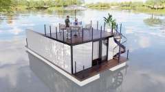 Shiptech Houseboat SCHAB CLUB 12x6m Obytný hausbót