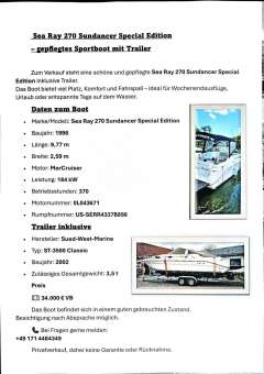 Sea Ray 270 Sundancer Special Edition