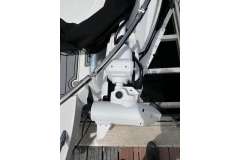 2024 Karnic SL 702 boat engine detail with metallic and white components.