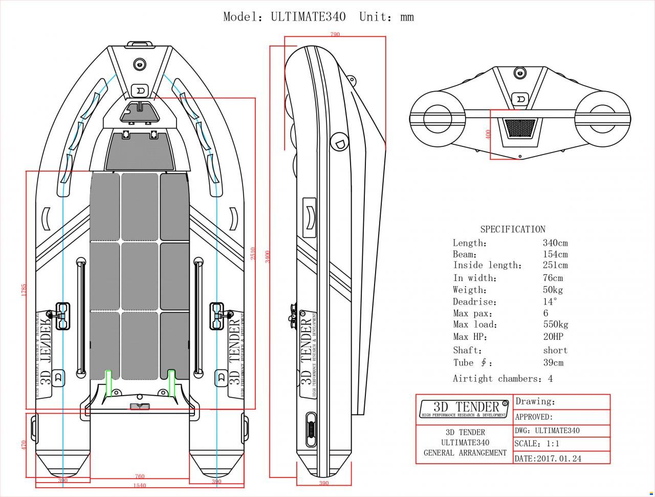 3D Tender Ultimate RIB UT 340