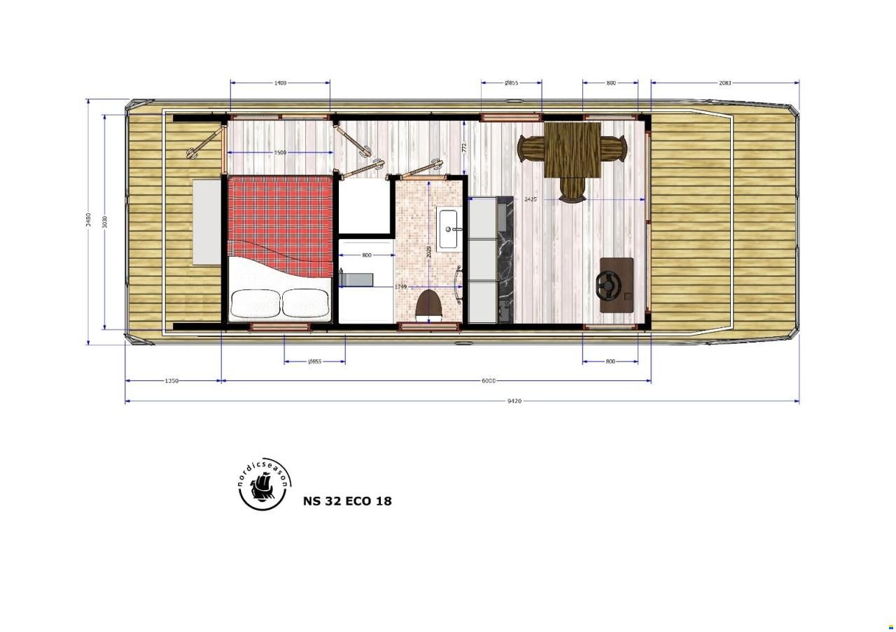 Nordic Season Houseboat NS 32 Eco 18m2