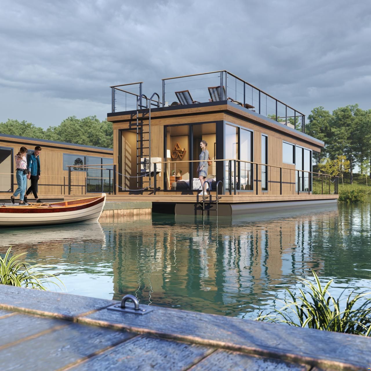 LakeLife Family Deluxe Large Houseboat