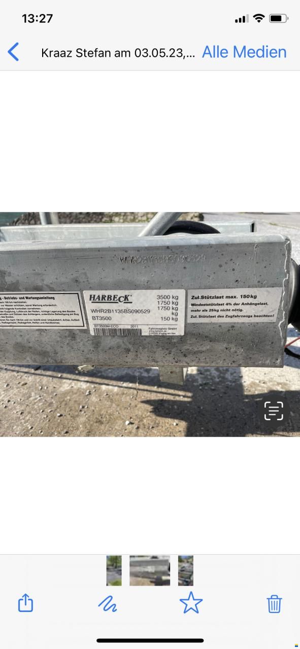 Harbeck Motorboottrailer