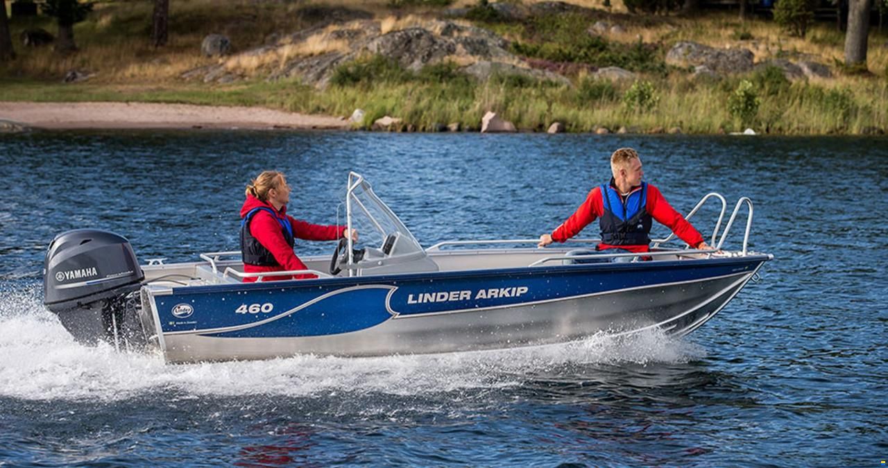 Linder Arkip 460 inkl.PreRigg.Yamaha+Garmin 9"