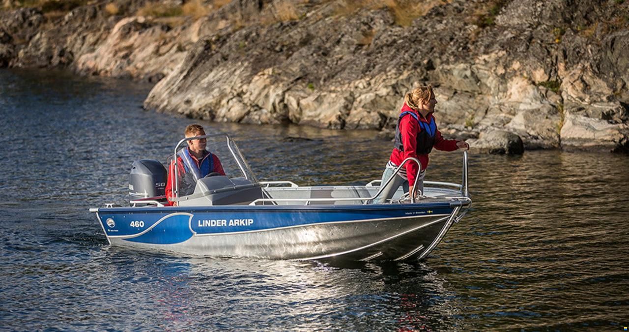 Linder Arkip 460 inkl.PreRigg.Yamaha+Garmin 9"