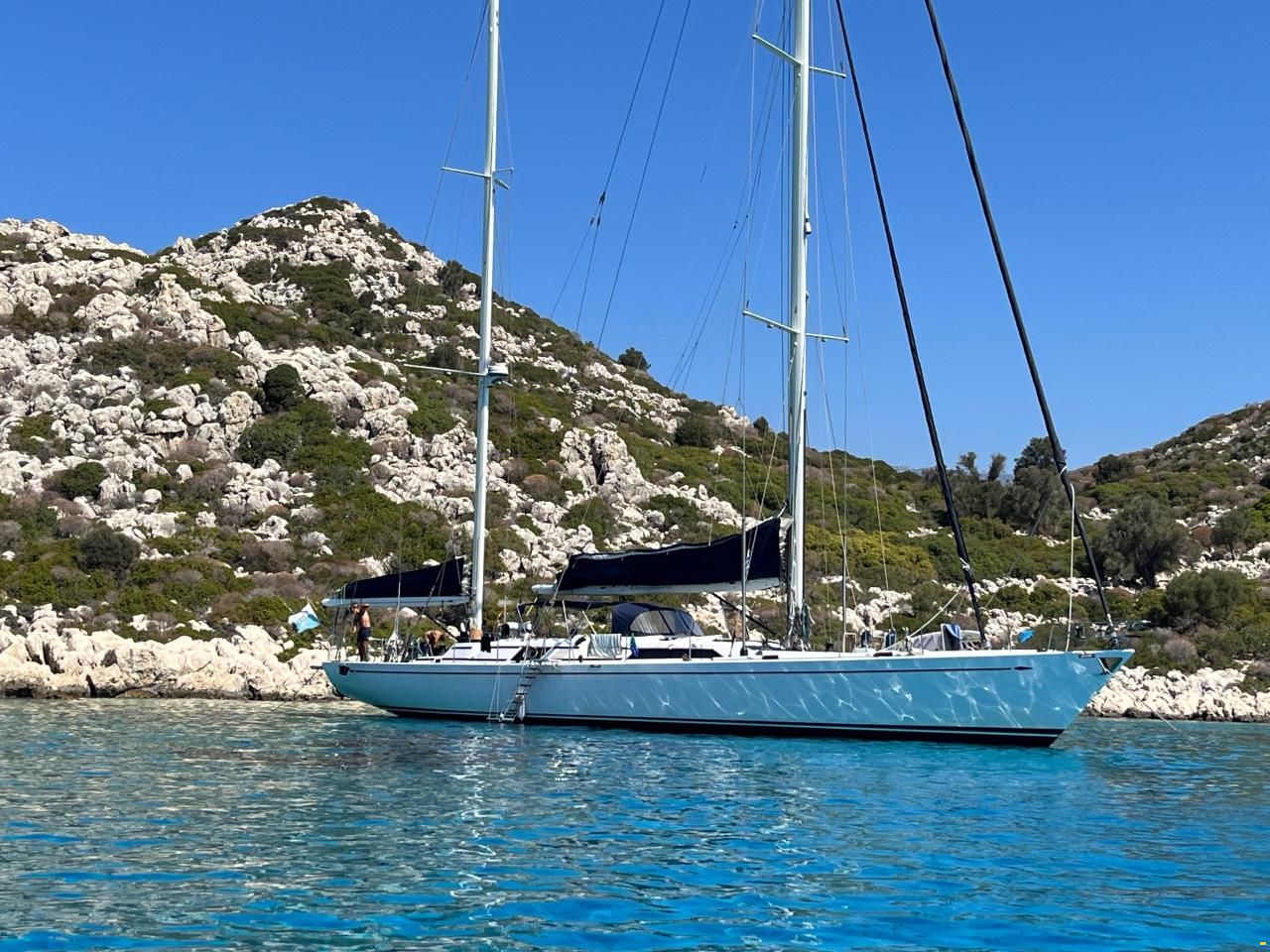 Ketch cutter rigged German Frers 82 Alum
