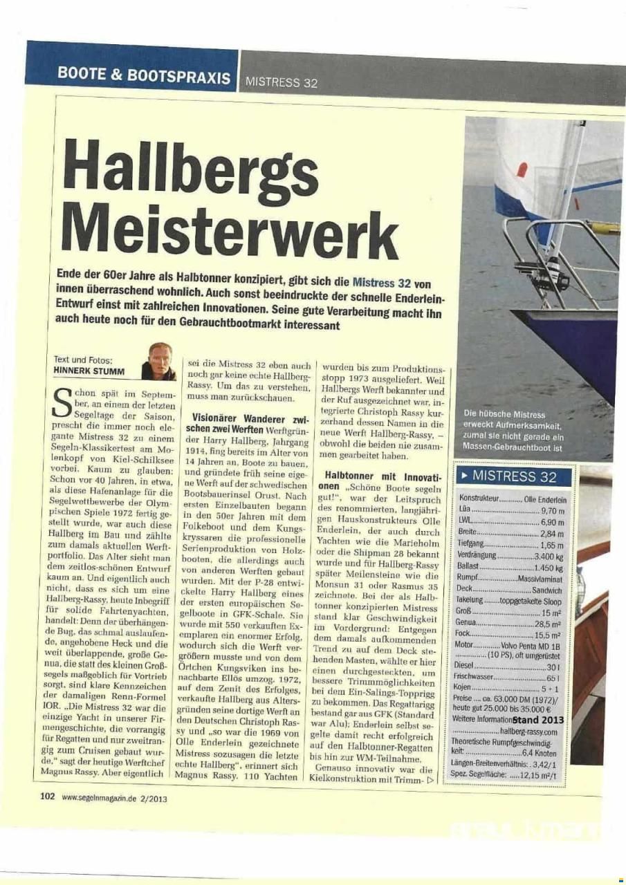Hallberg-Rassy 32 Mistress