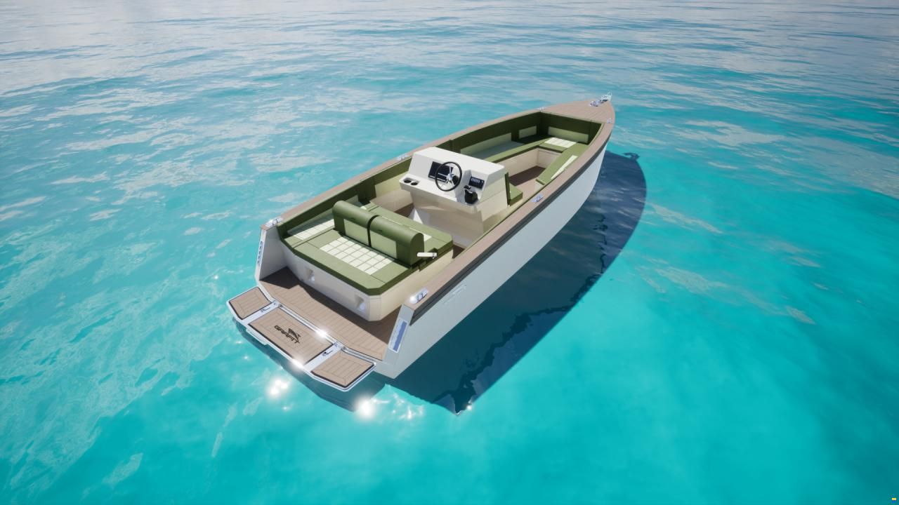 Elektrisch Alu Konsolen Boot "Grafit"