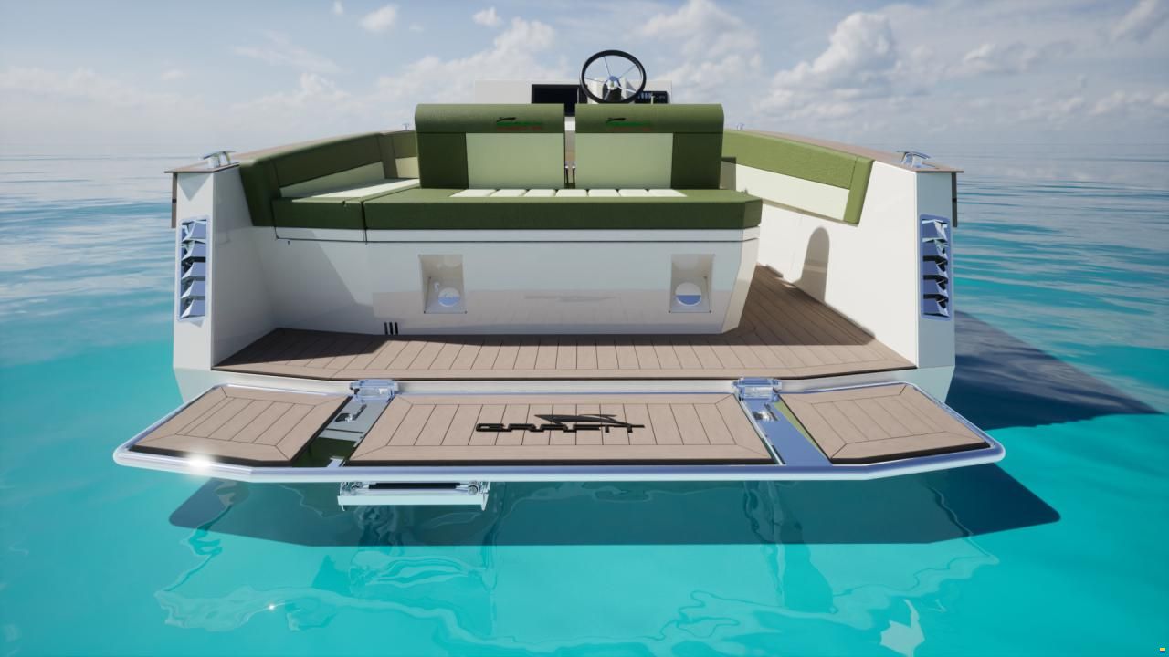 Elektrisch Alu Konsolen Boot "Grafit"