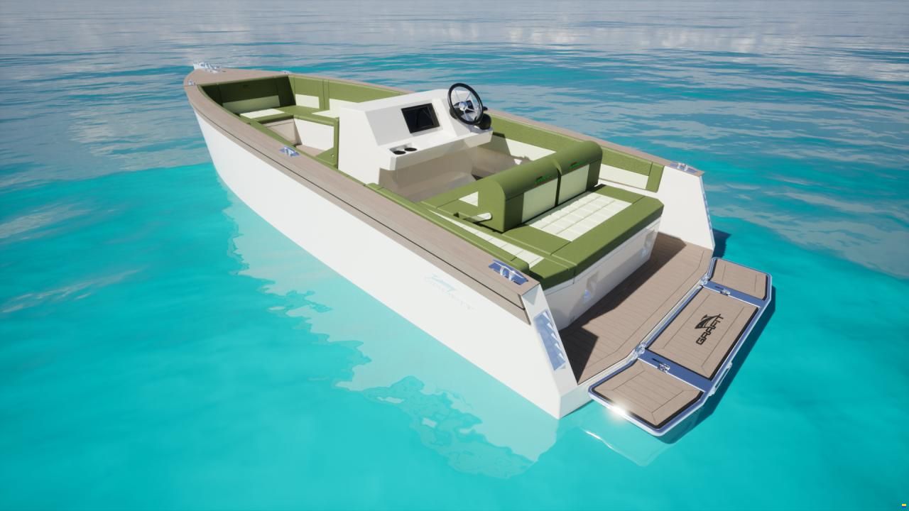 Elektrisch Alu Konsolen Boot "Grafit"