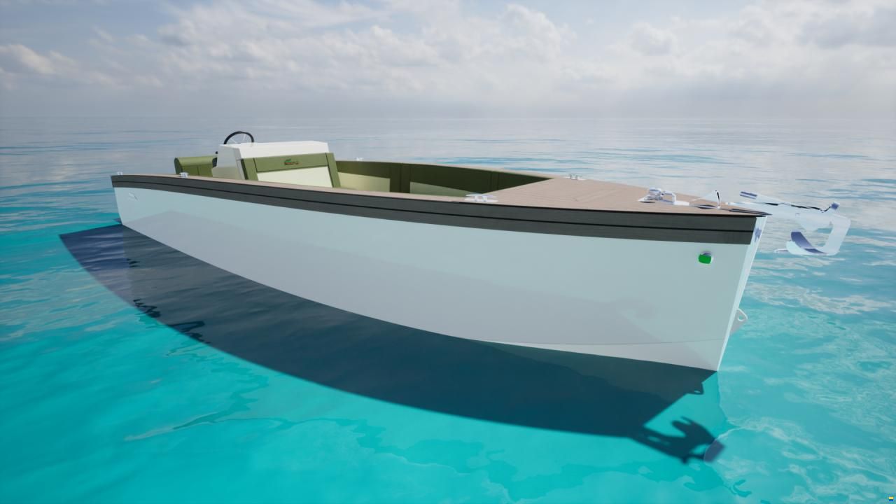 Elektrisch Alu Konsolen Boot "Grafit"