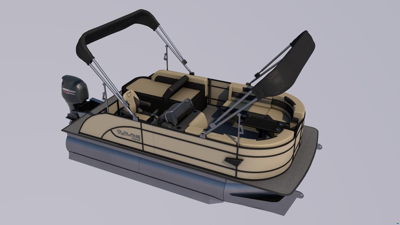 Old Lake Marine P19 Pontoon  ponton with Mercury F40 and
