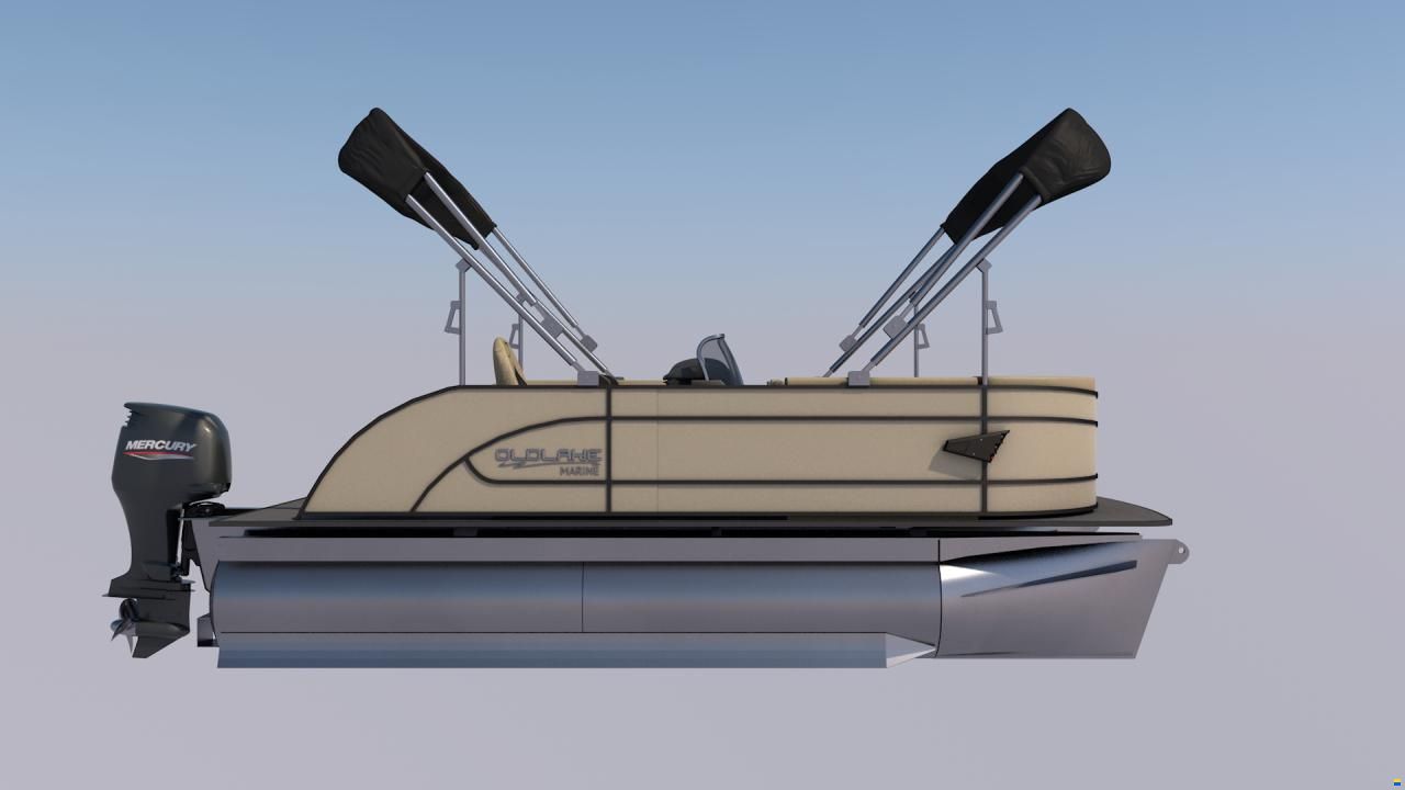 Old Lake Marine P19 Pontoon  ponton with Mercury F40 and