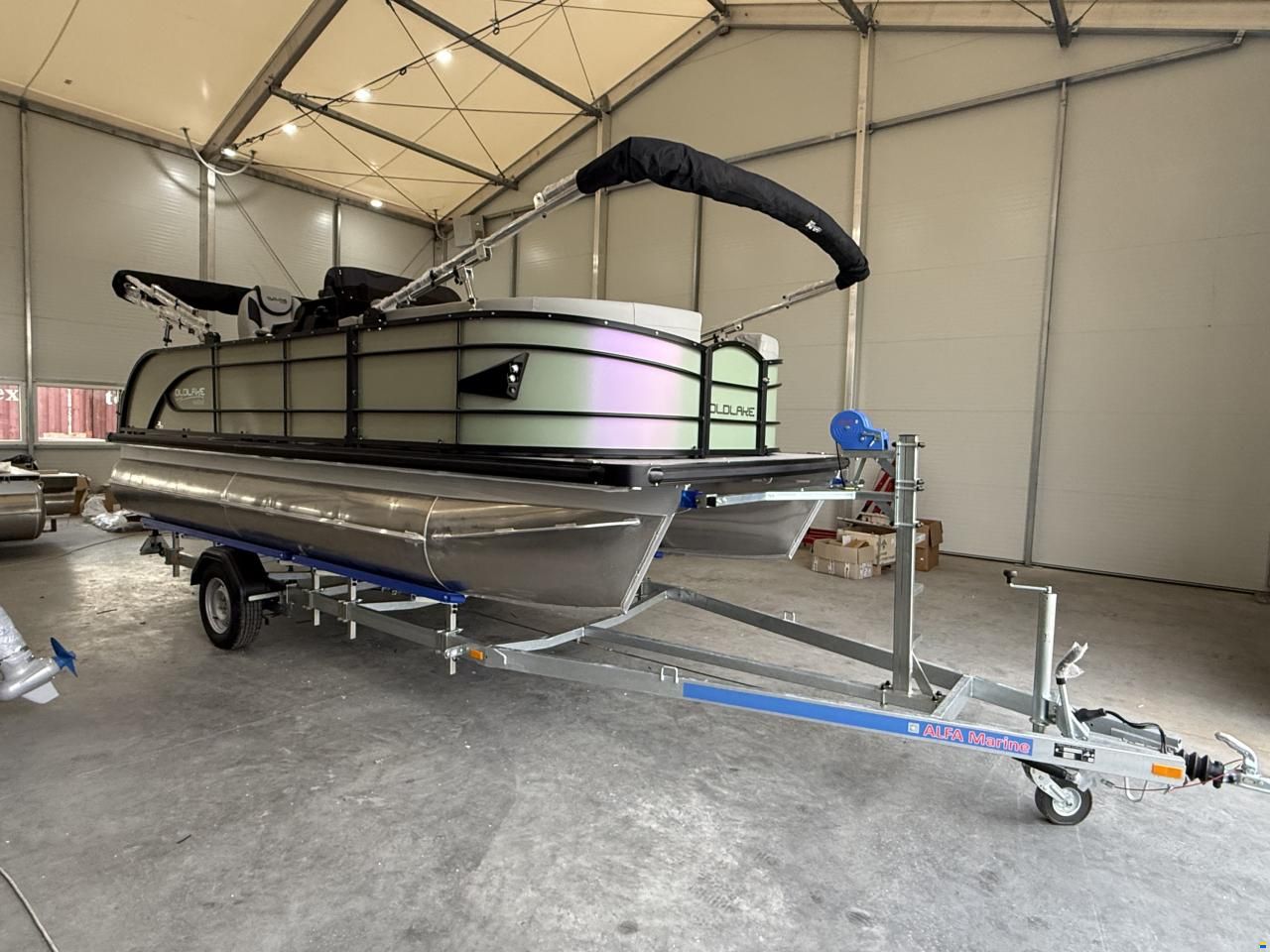 Old Lake Marine P19 Pontoon ponton with Mercury F40 and