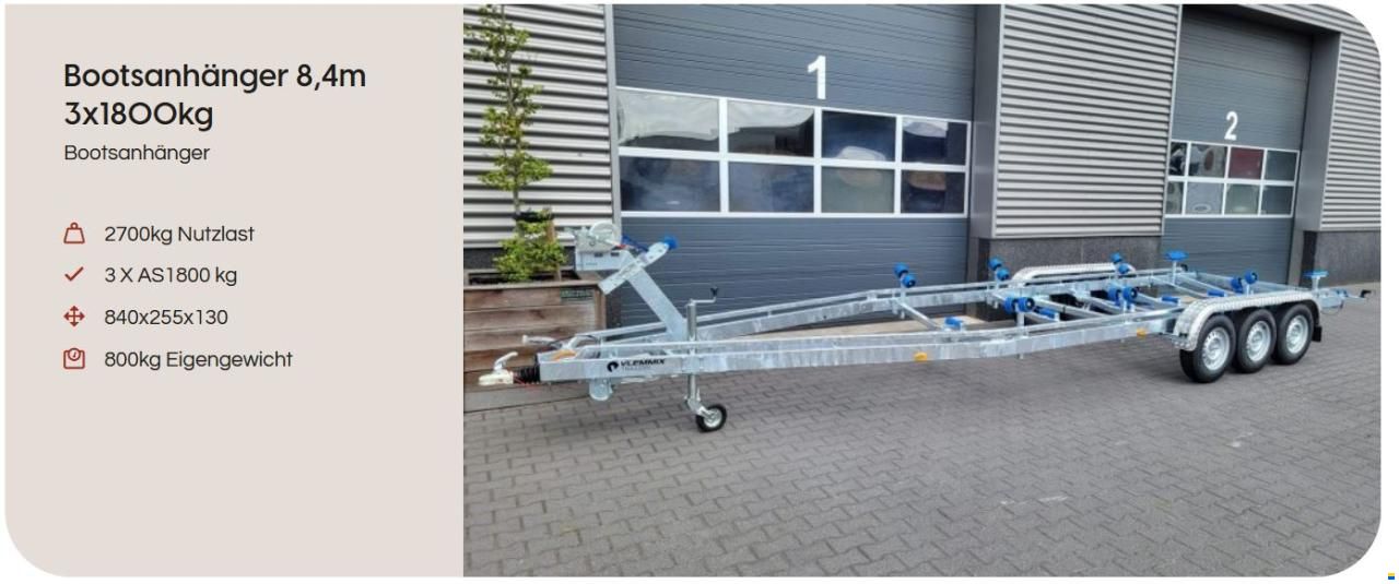 Vlemmix V TRAILER 3500 KG 3 X AS 1350 KG