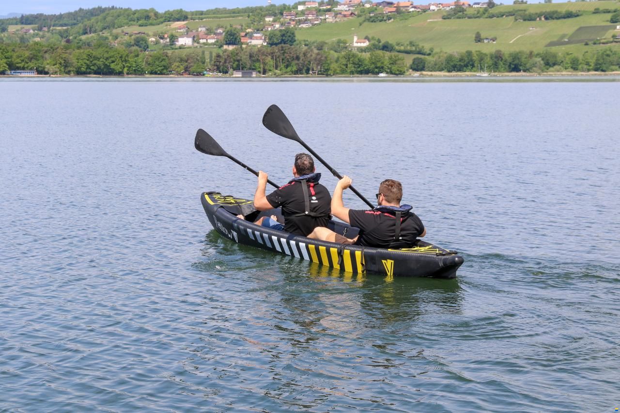 Yellow V Aufblasbares Kajak für 3 Personen