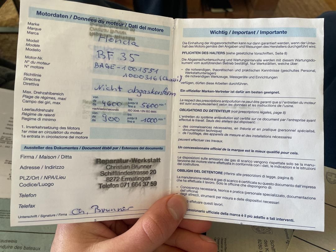 Sportboot (35 PS) und div. Zubehör