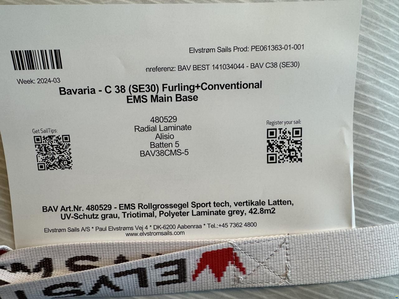 Elvström Sporttech - Roll-Grosssegel & 109% Genua