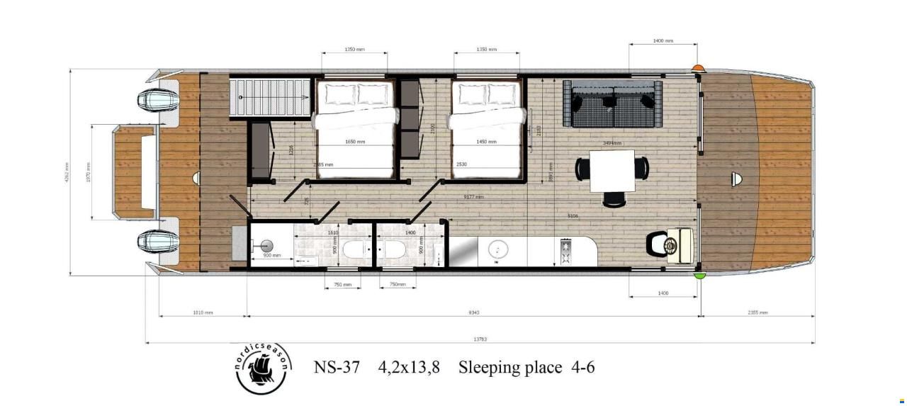 Nordic Season 47 Sea37 CE-C Houseboat