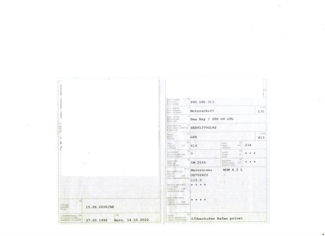 Sea Ray 200 OV LTD