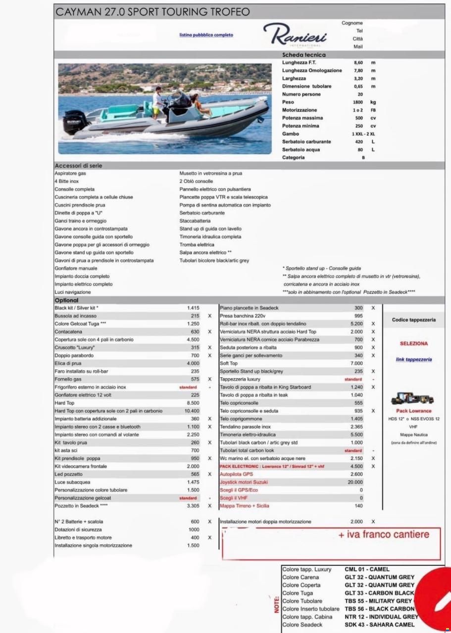 Ranieri Cayman 27 Sport Turing Trofeo