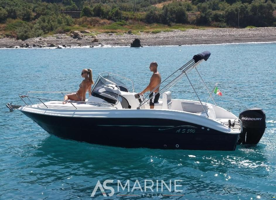 As Marine 590 Walk Around + Honda BF40E