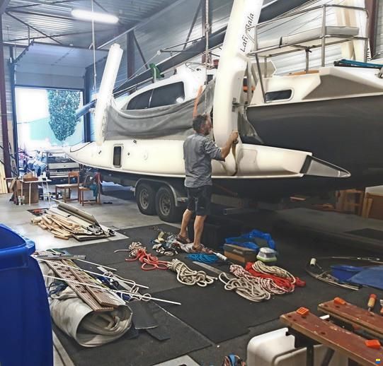 Corsair 36 folding trimaran