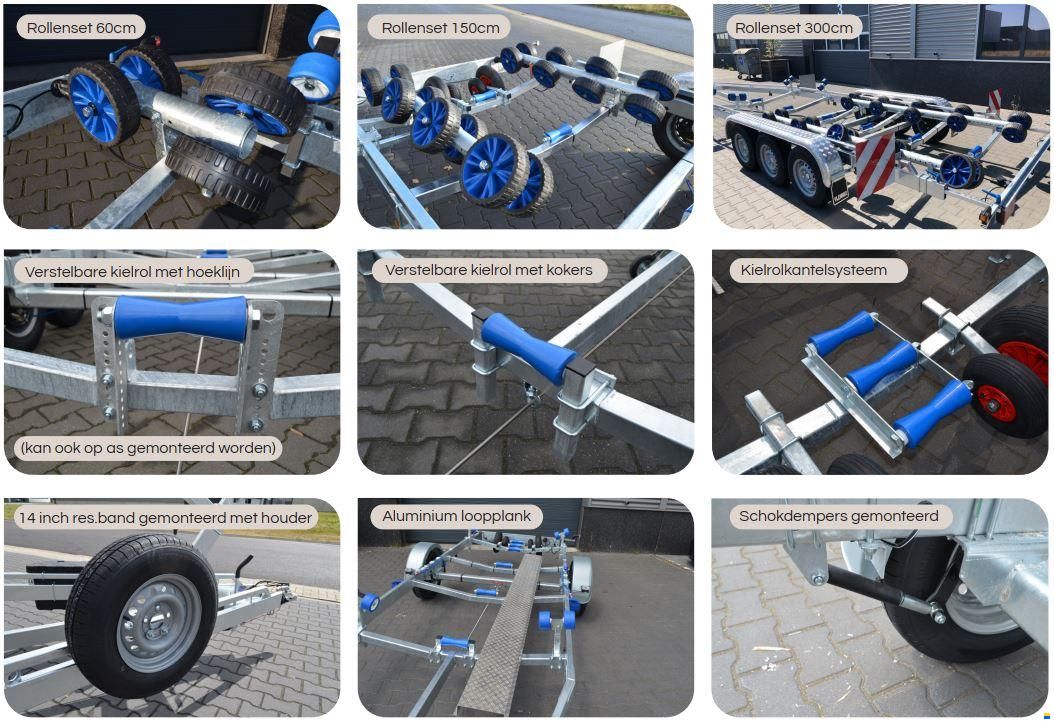 Vlemmix ZB TRAILER 3500 KG 3 X AS 1800 KG