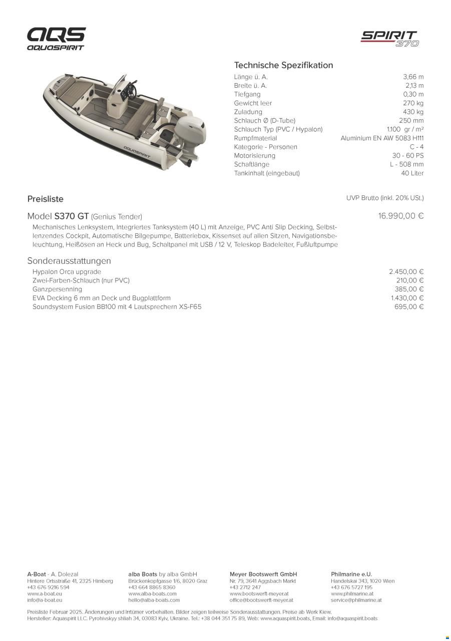 Aquaspirit Spirit 370GT