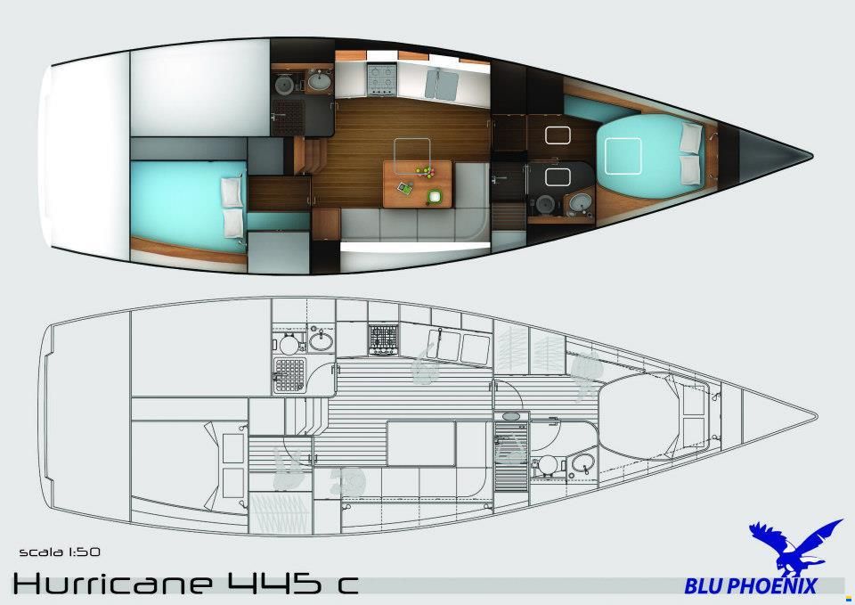 Blu Phoenix Barca a vela Hurricane 445 Cruiser NUOVA
