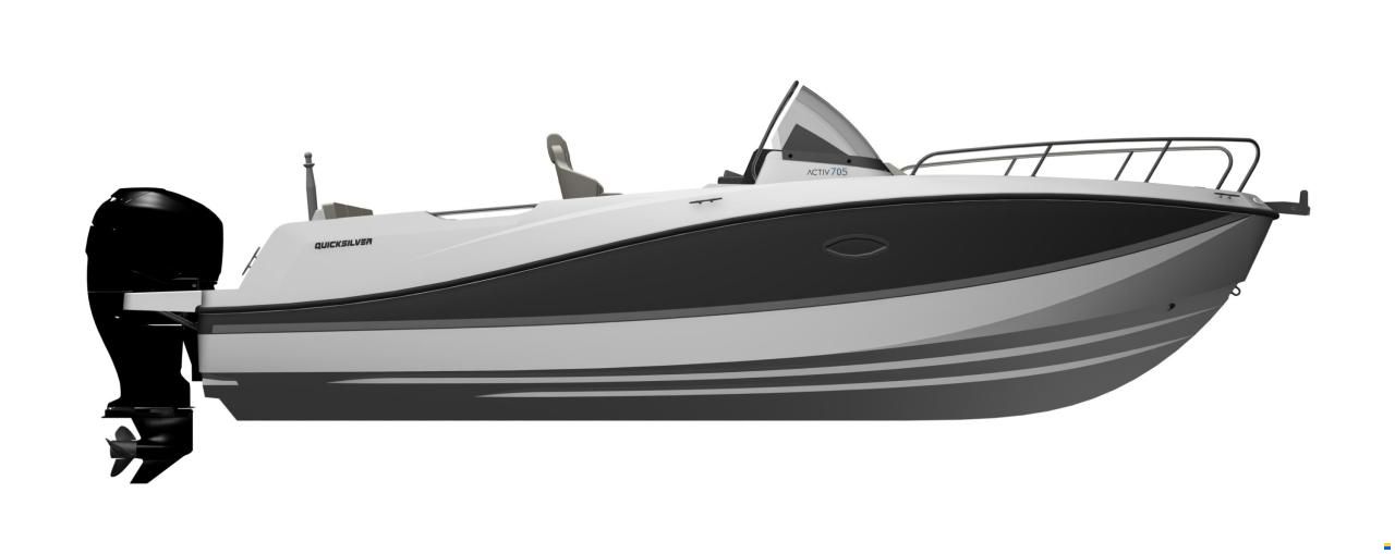 Quicksilver Activ 755 Sundeck  und Trailer