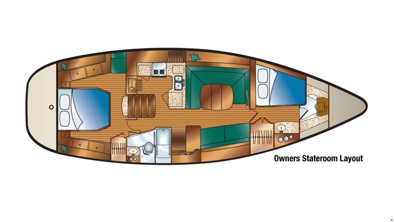HuntYachts HUNTER 45DS | strong deck saloon yacht