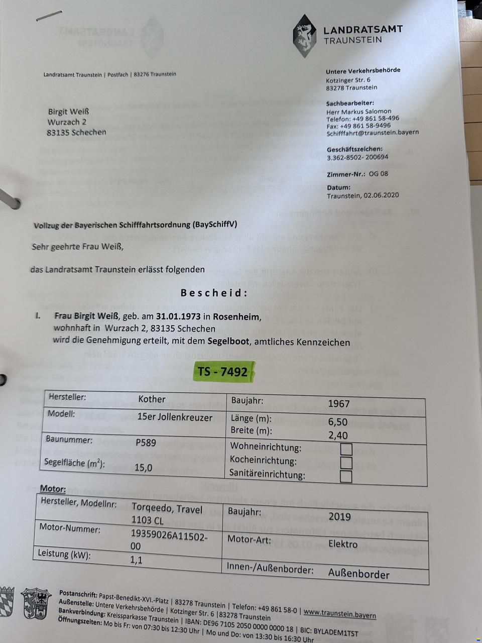 Kother Yachtbau 15er Jollenkreuzer
