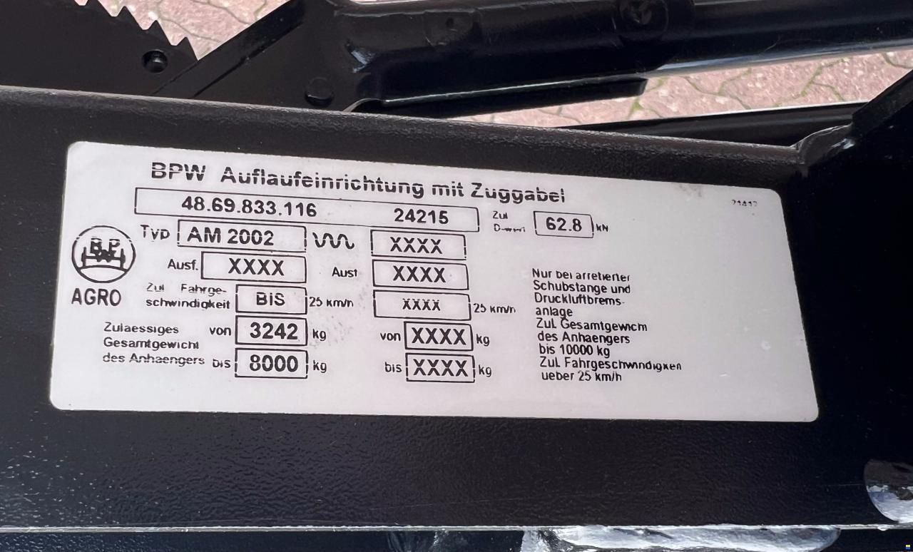 Weihe Yachting Bootstrailer 25 km/h, 4t