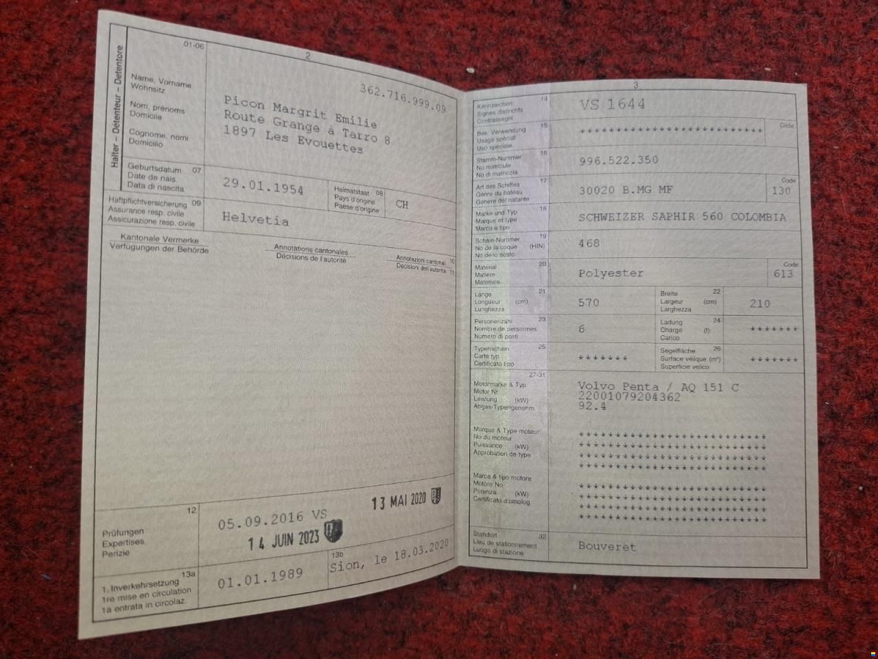 Schweizer Bateaux Saphir 560 Colombia