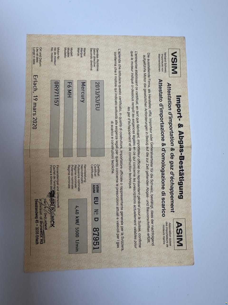 Mercury 4-Takter 6PS