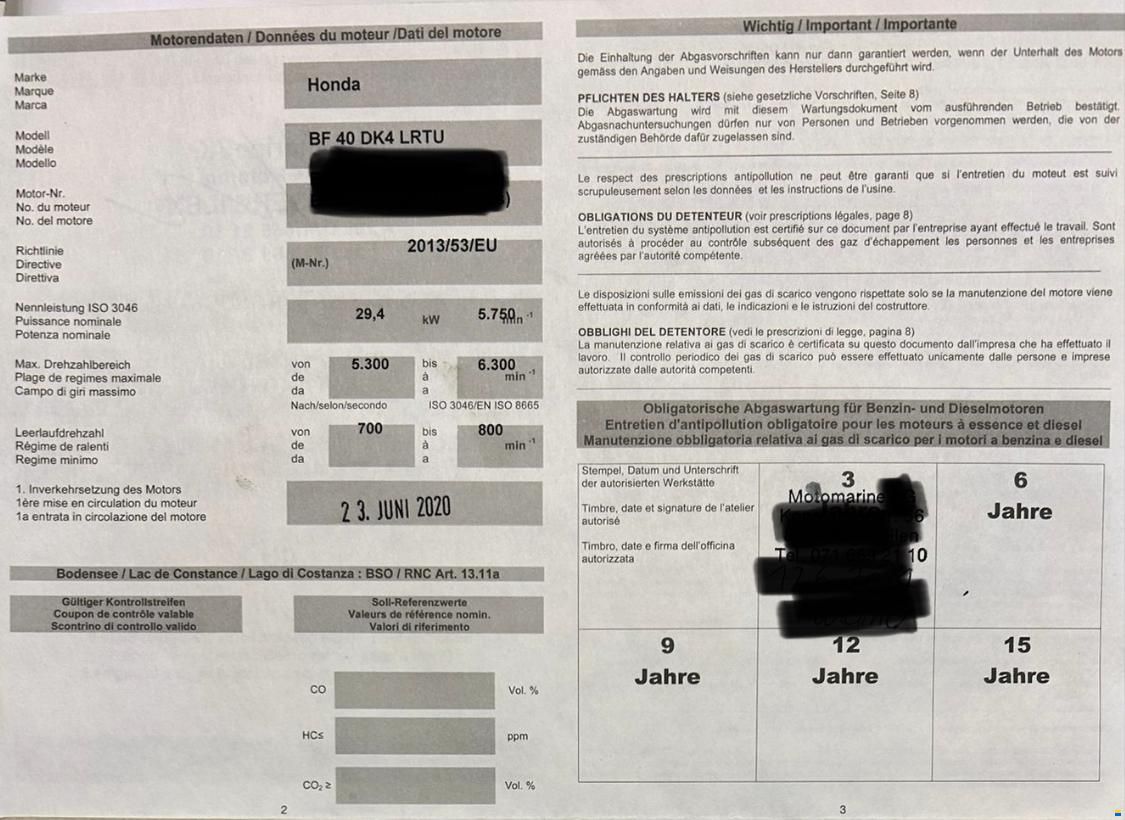 Honda BF 40 Aussenborder
